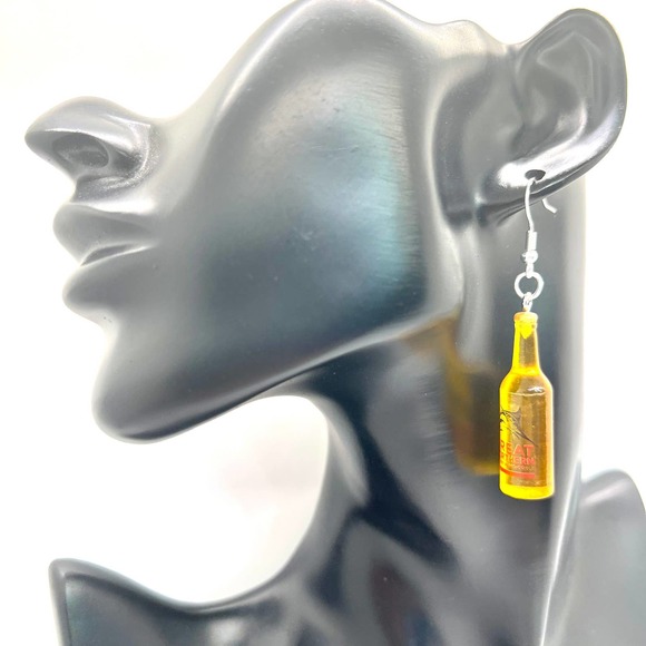 Great Northern Beer Earrings - Alcohol Earrings - New Years Eve Earrings - Picture 7 of 8